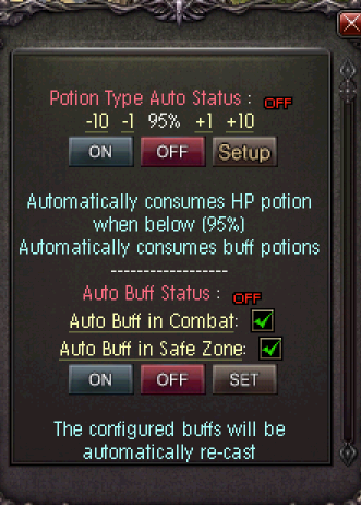 Auto Potion Configuration