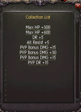 Collection Reward List