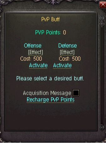PvP Buff Menu